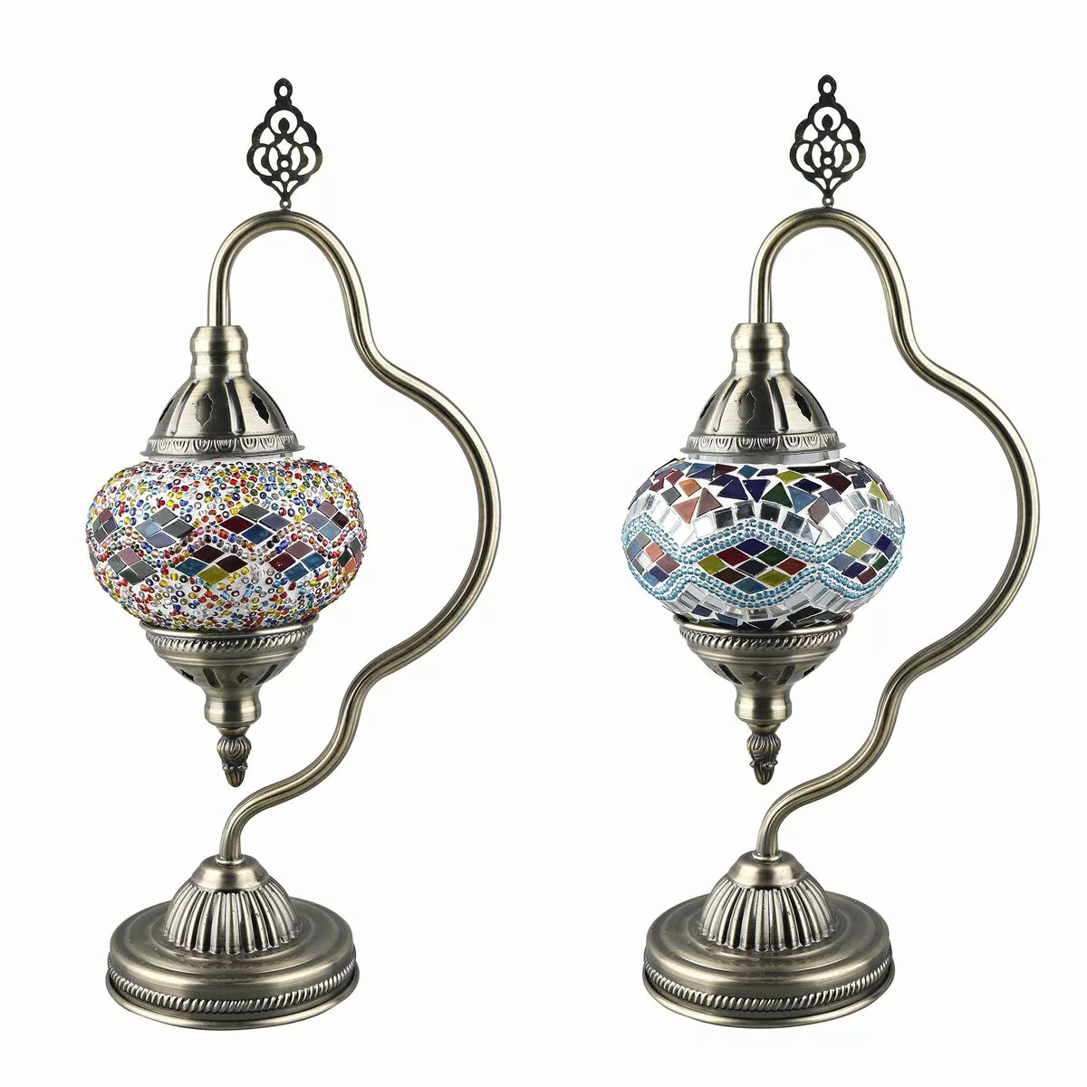 Tischlampe Dkd Home Decor Kristall Mosaik Metall Bunt Araber (25 X 15 X 45 günstig online kaufen