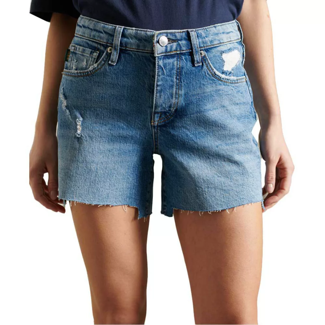 Superdry Mid Rise Slim Shorts Hosen 32 Light Wash Repair günstig online kaufen