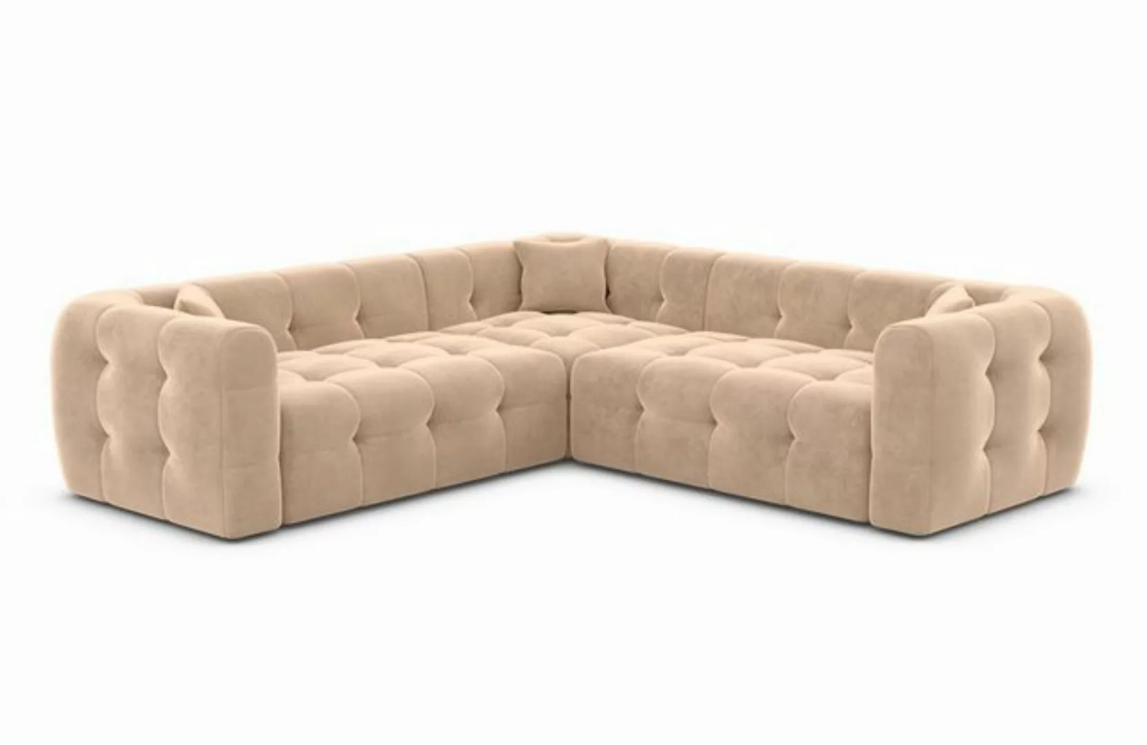 Sofa Dreams Ecksofa Sofa Polsterstoff Eckcouch Samt Lounge Couch Sevilla L günstig online kaufen