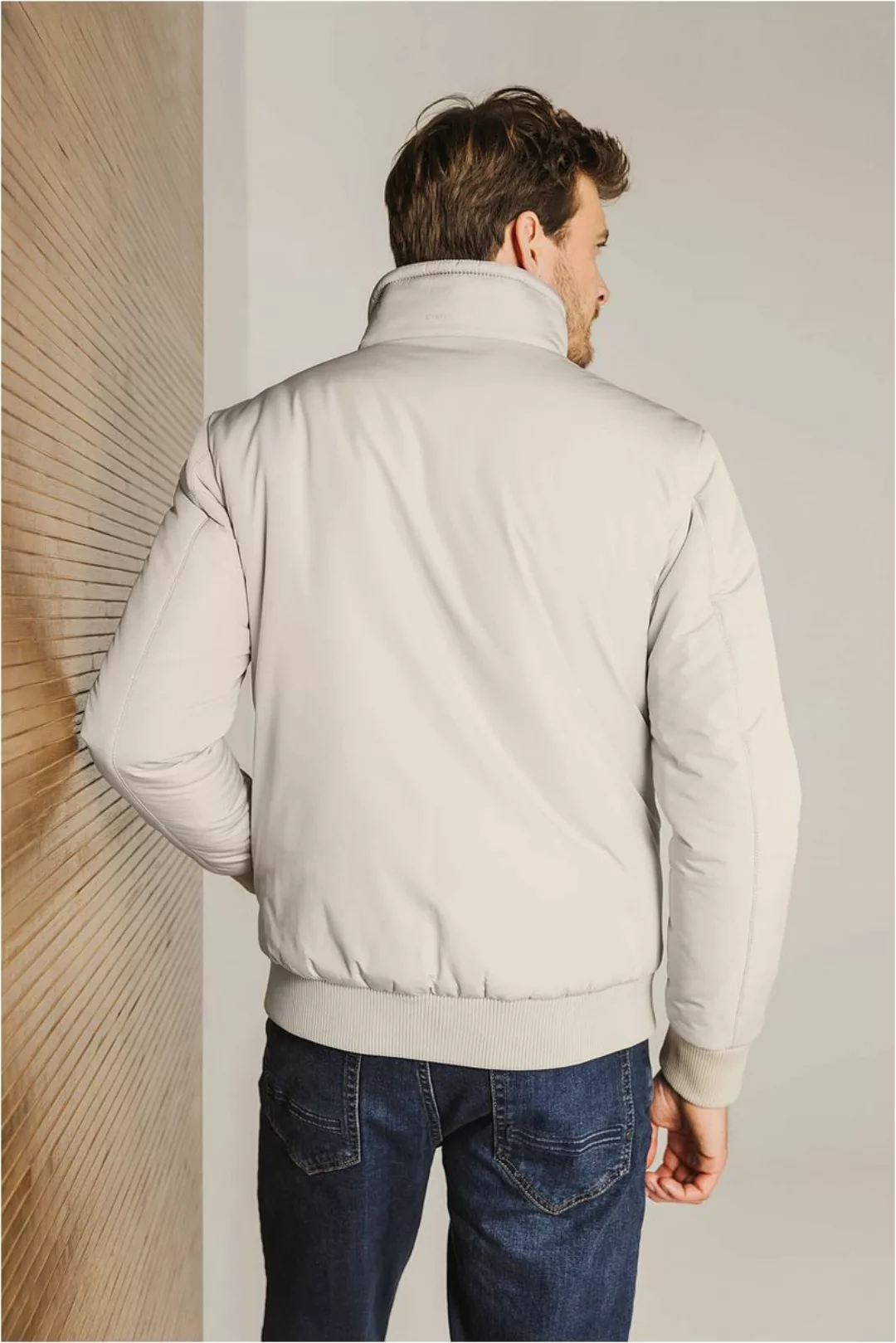 State Of Art Jacke Einfarbig Gepufft Beige - Größe XL günstig online kaufen