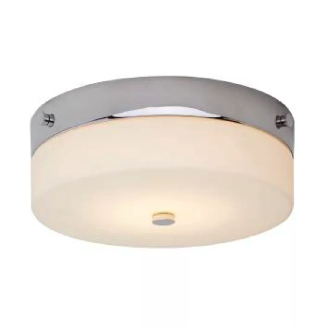 LED Deckenleuchte JANJA in Chrom IP44 Ø35cm Lampe günstig online kaufen