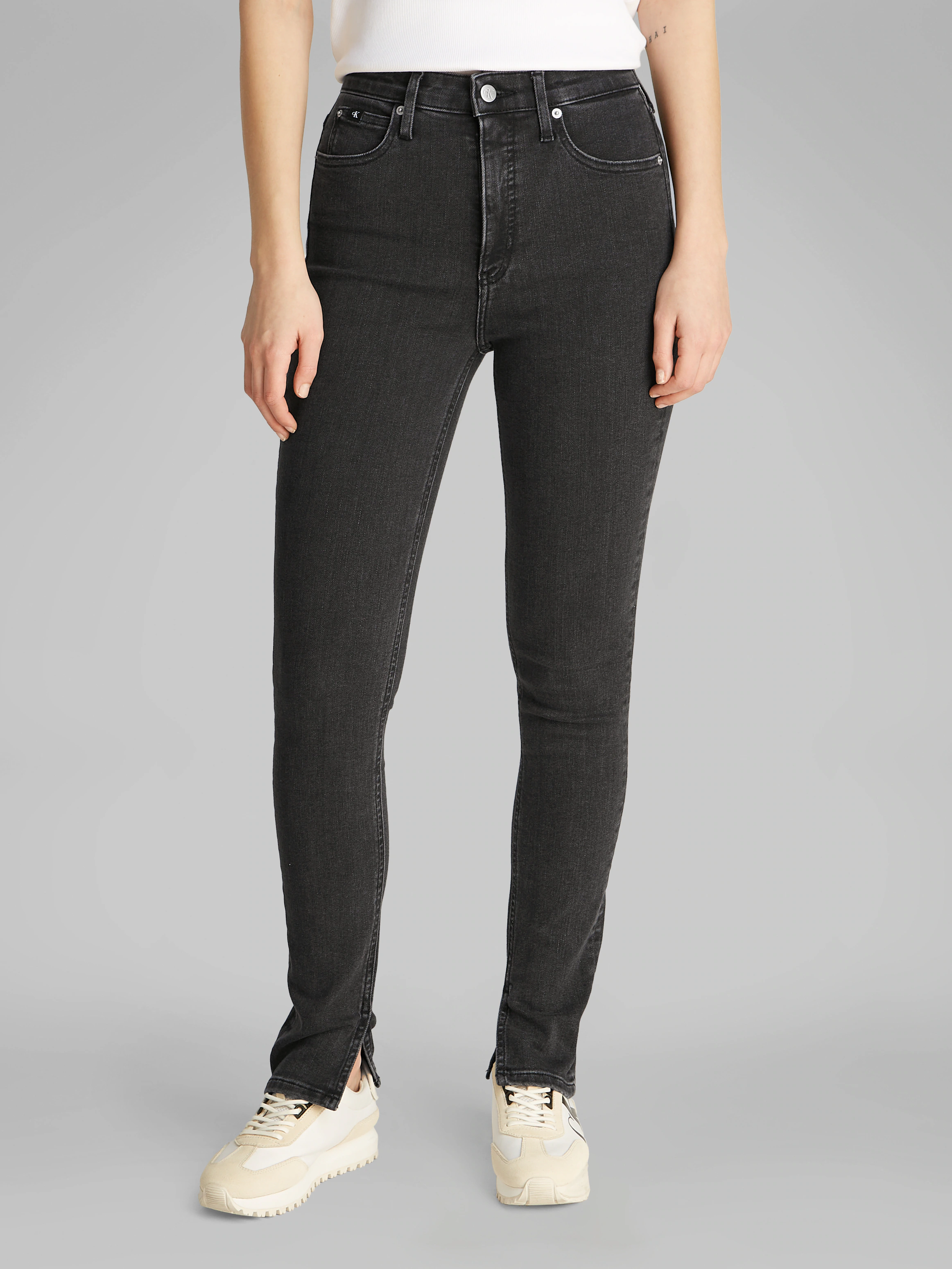 Calvin Klein Jeans Skinny-fit-Jeans "HIGH RISE SKINNY", in schwarzer Waschu günstig online kaufen