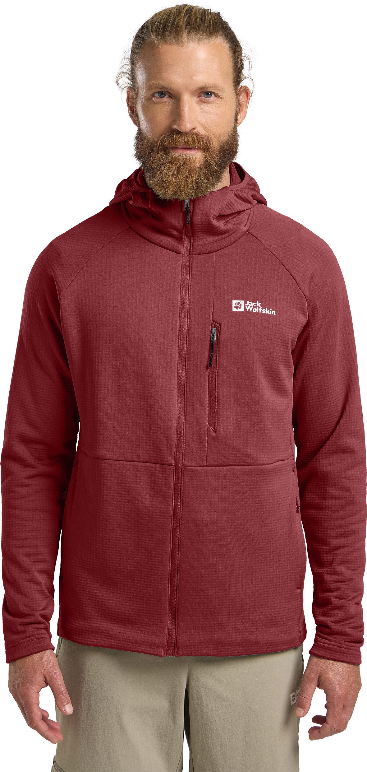 Jack Wolfskin Fleecejacke "KOLBENBERG HOODED FZ M", Atmungsaktiv, leicht, Ü günstig online kaufen