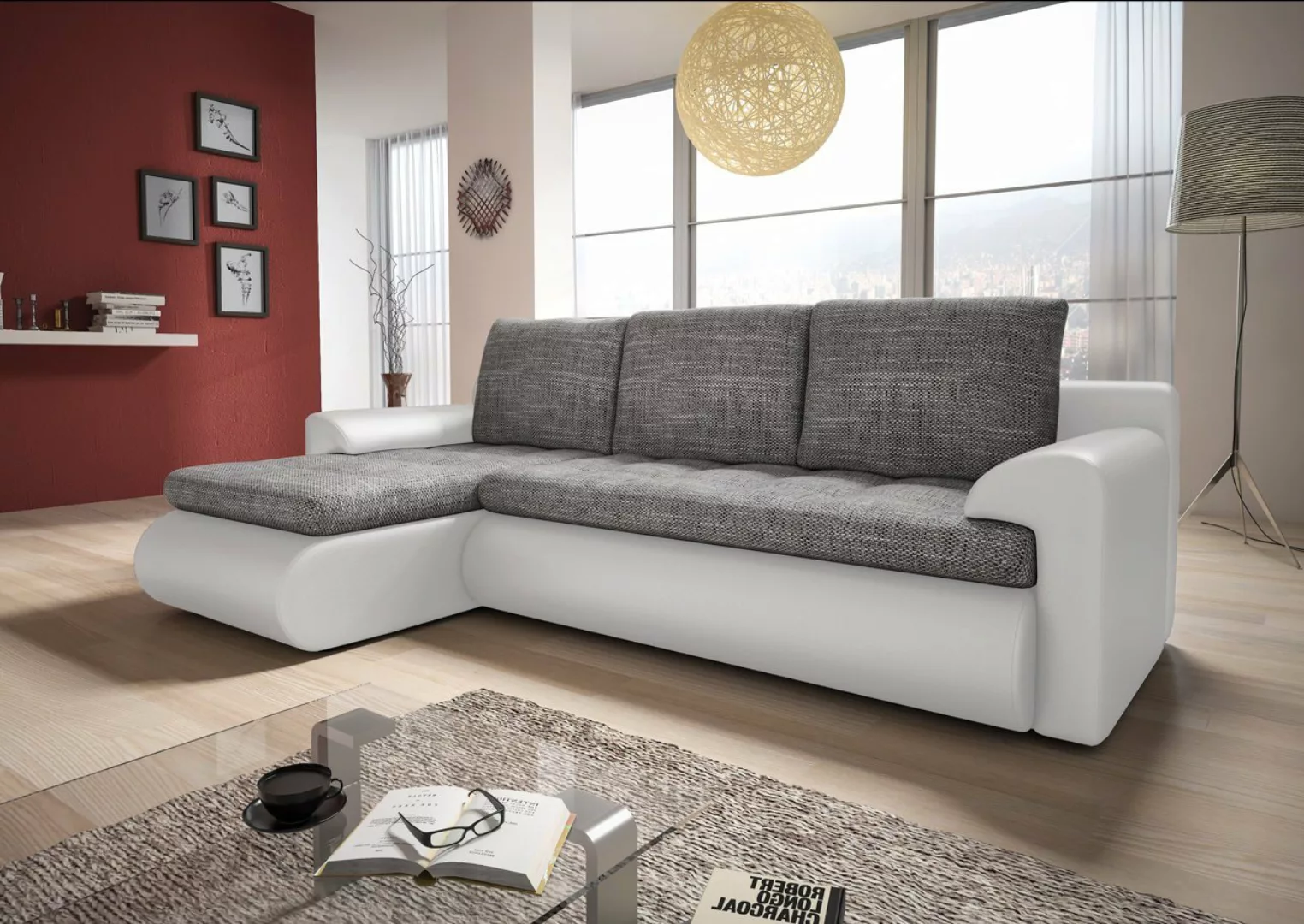 Sofnet Ecksofa Santi, mit Schlaffunktion und Bettkasten, L-Form Couch, Schl günstig online kaufen