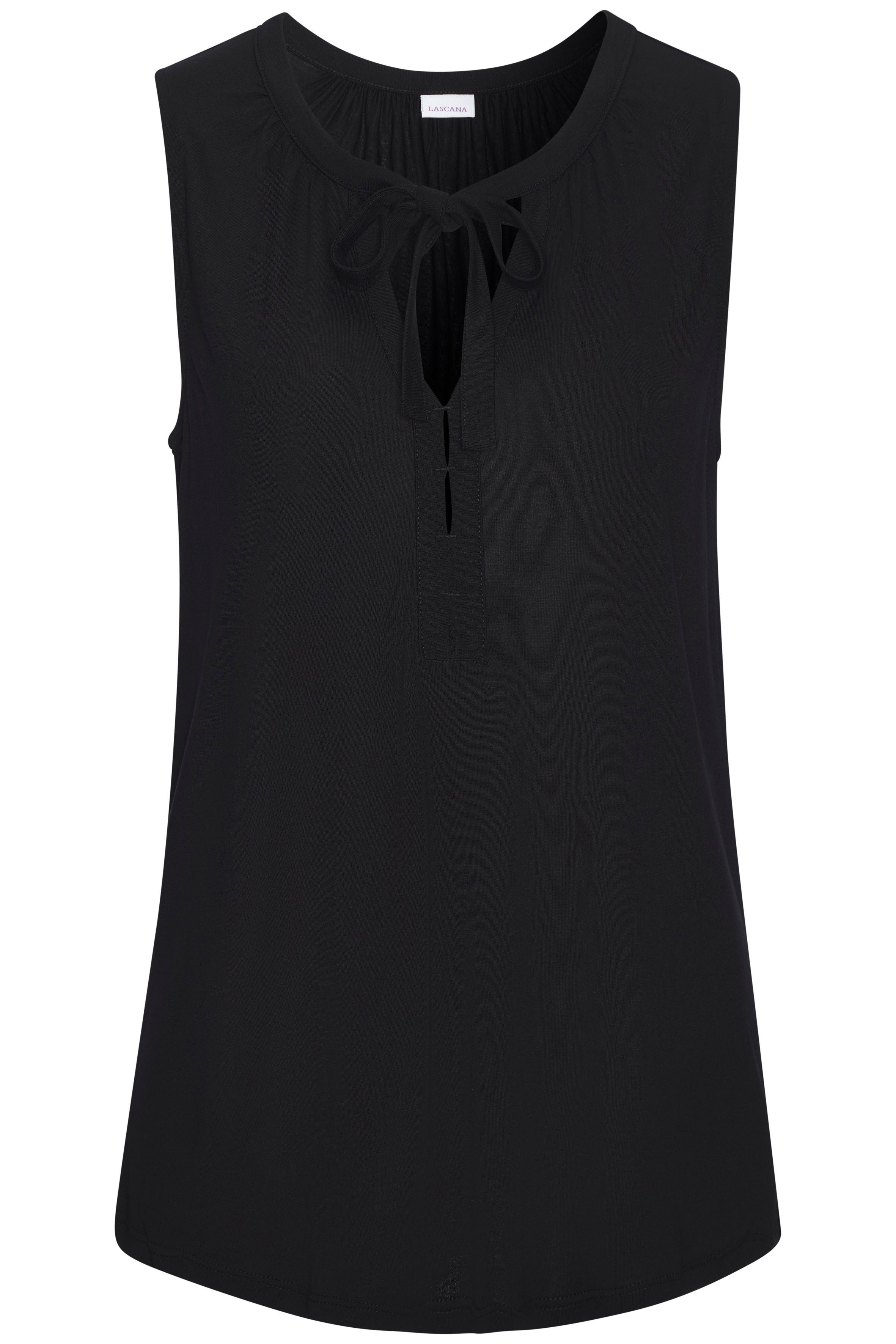 LASCANA Tanktop, mit Bändern am Ausschnitt, lockeres Jerseytop günstig online kaufen