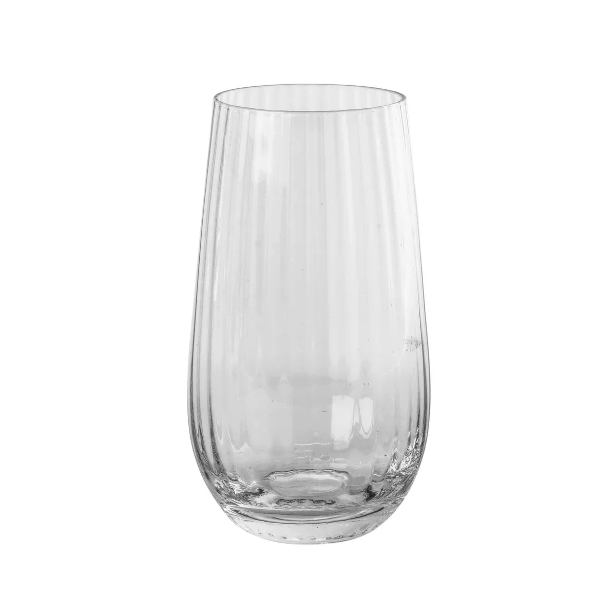 Broste Copenhagen Sandvig SANDVIG Trinkglas mit Rillen 565 ml (klar) günstig online kaufen