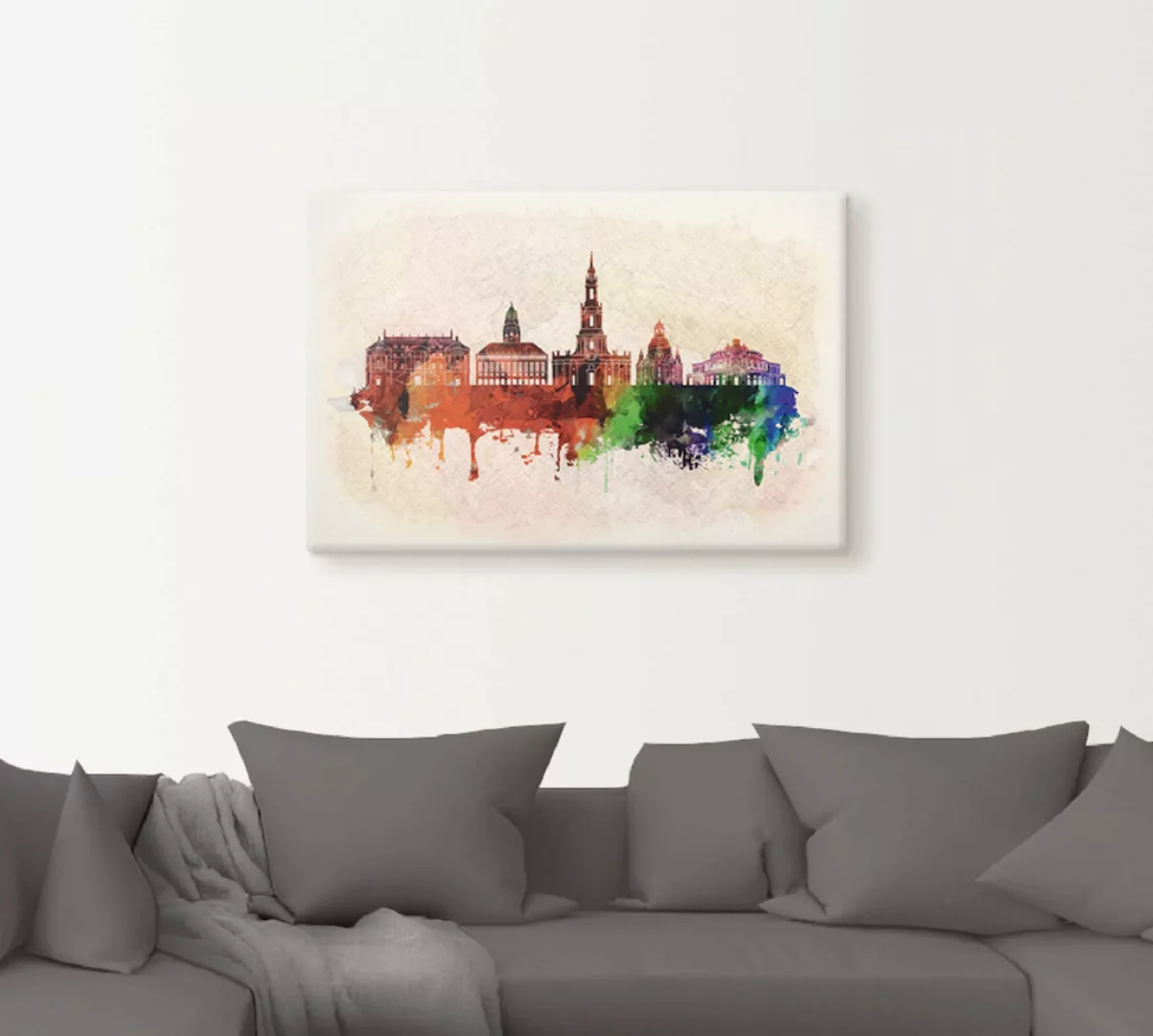 Artland Leinwandbild "Dresden Deutschland Skyline", Deutschland, (1 St.), a günstig online kaufen