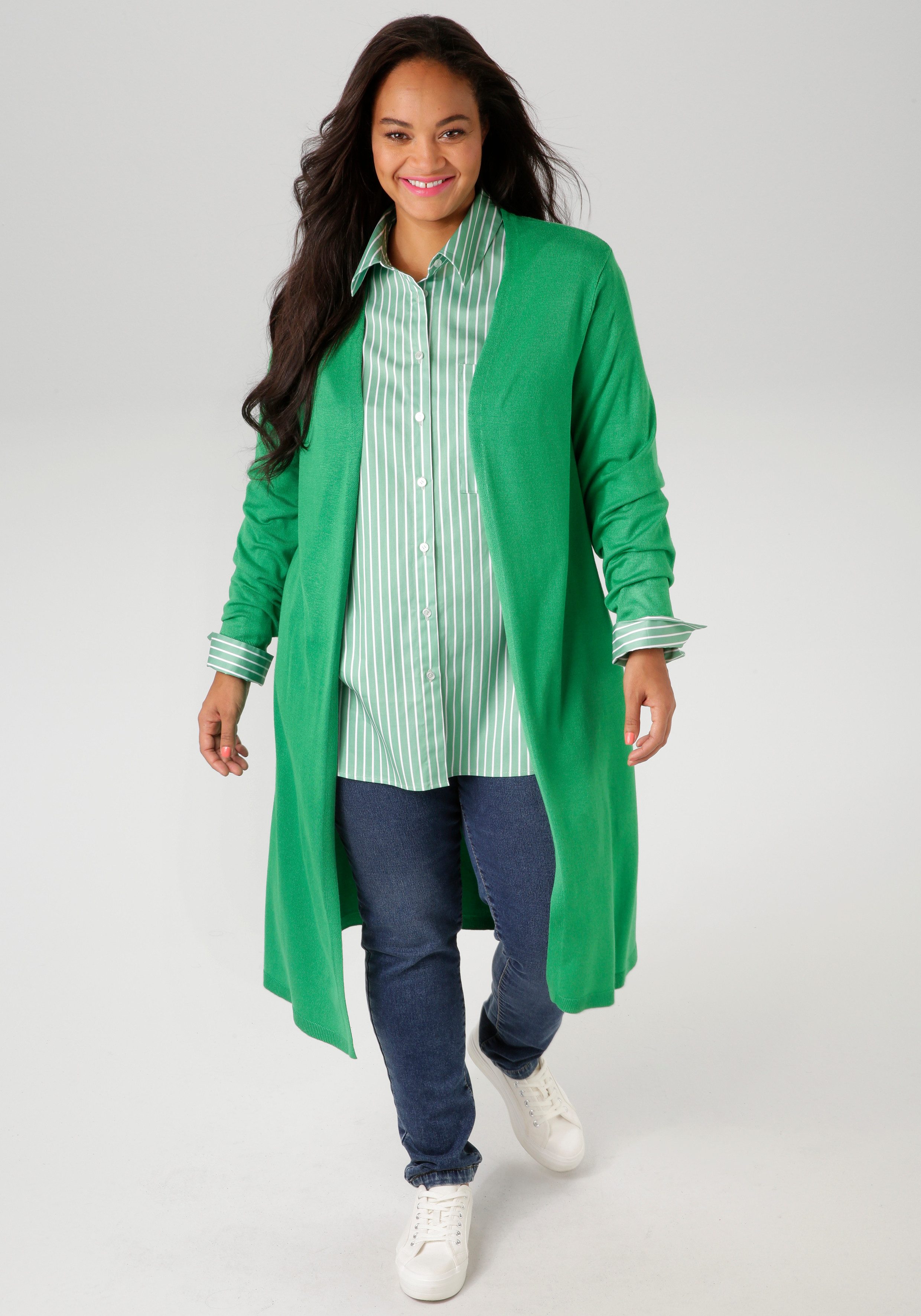 Aniston PLUS Strickjacke, in trendiger Farbpalette günstig online kaufen