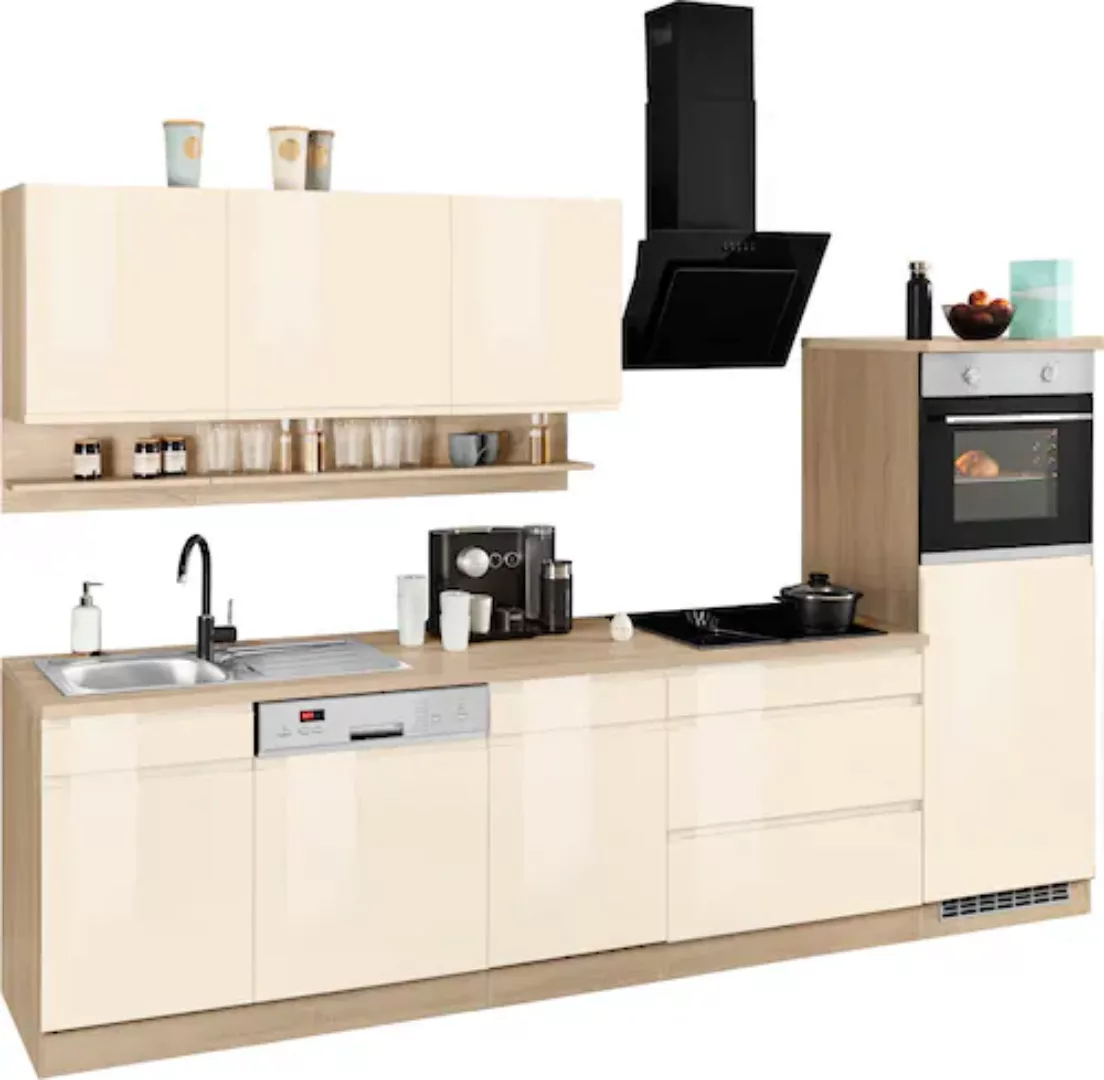 Kochstation Küche »KS-Virginia«, Breite 300 cm, mit E-Geräten günstig online kaufen