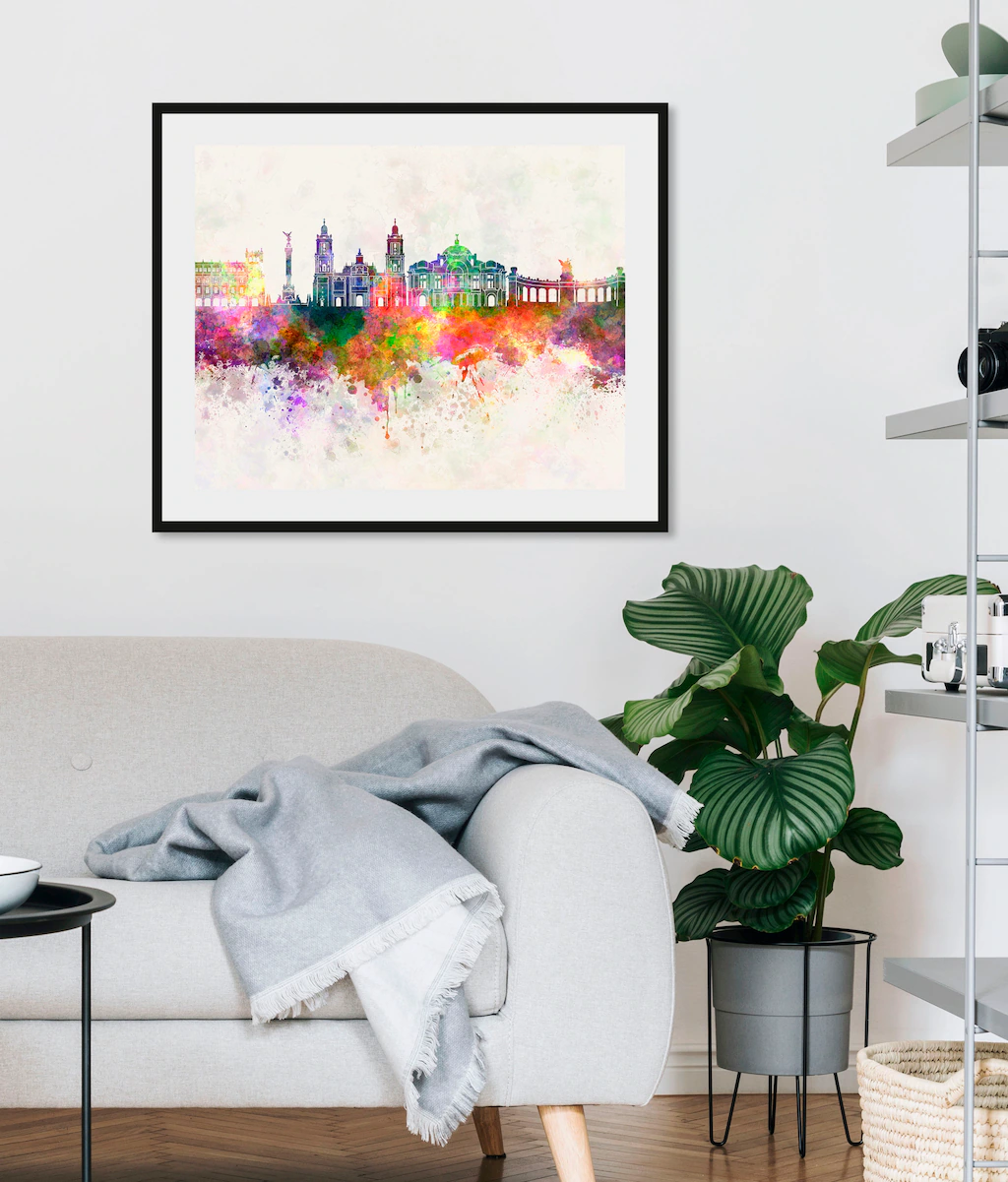 queence Bild "Skyline Color Splash", Städte-Stadt-Deutschland-Kunst-Berlin, günstig online kaufen