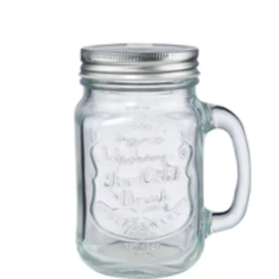 REFRESH Trinkglas Mason mit Deckel 450ml günstig online kaufen