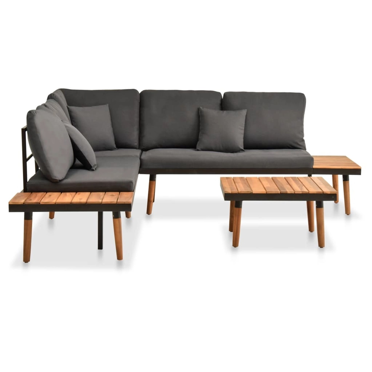 vidaXL 4-tlg Garten-Lounge-Set mit Auflagen Massivholz Akazie Modell 13 günstig online kaufen