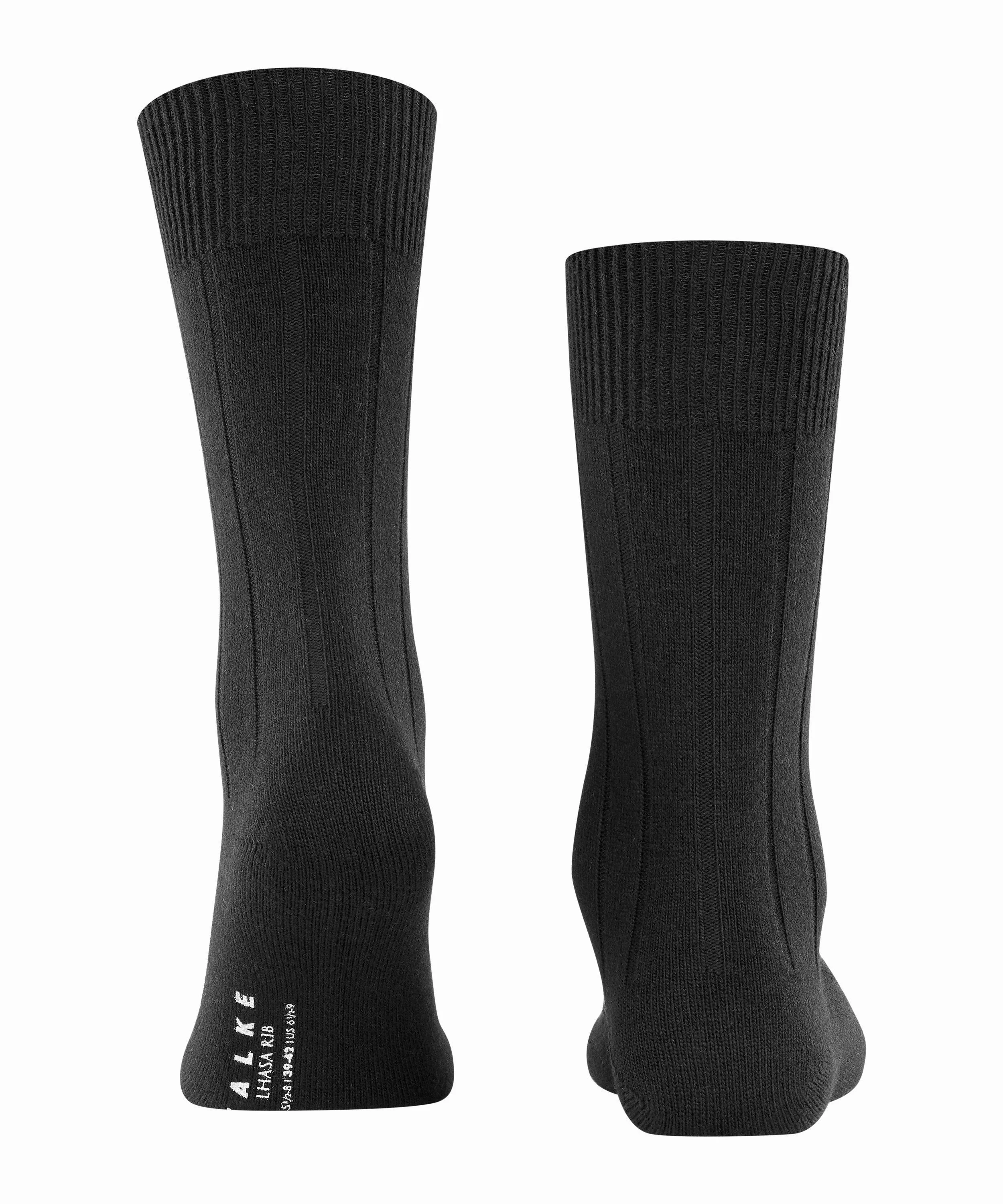 FALKE Lhasa Rib Herren Socken, 47-50, Schwarz, Uni, Wolle, 14423-300004 günstig online kaufen