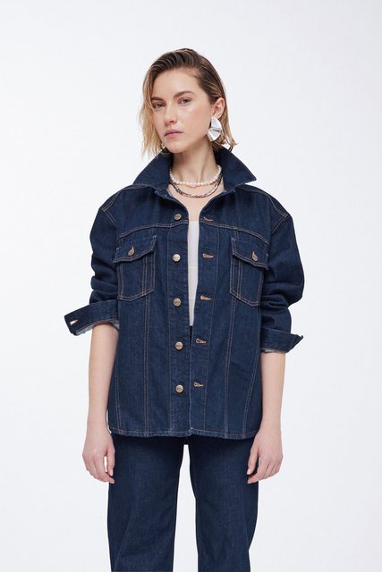 BALL Jeansjacke BAJULIETTA JEANS JACKET oversized Jeansjacke mit Backprint günstig online kaufen