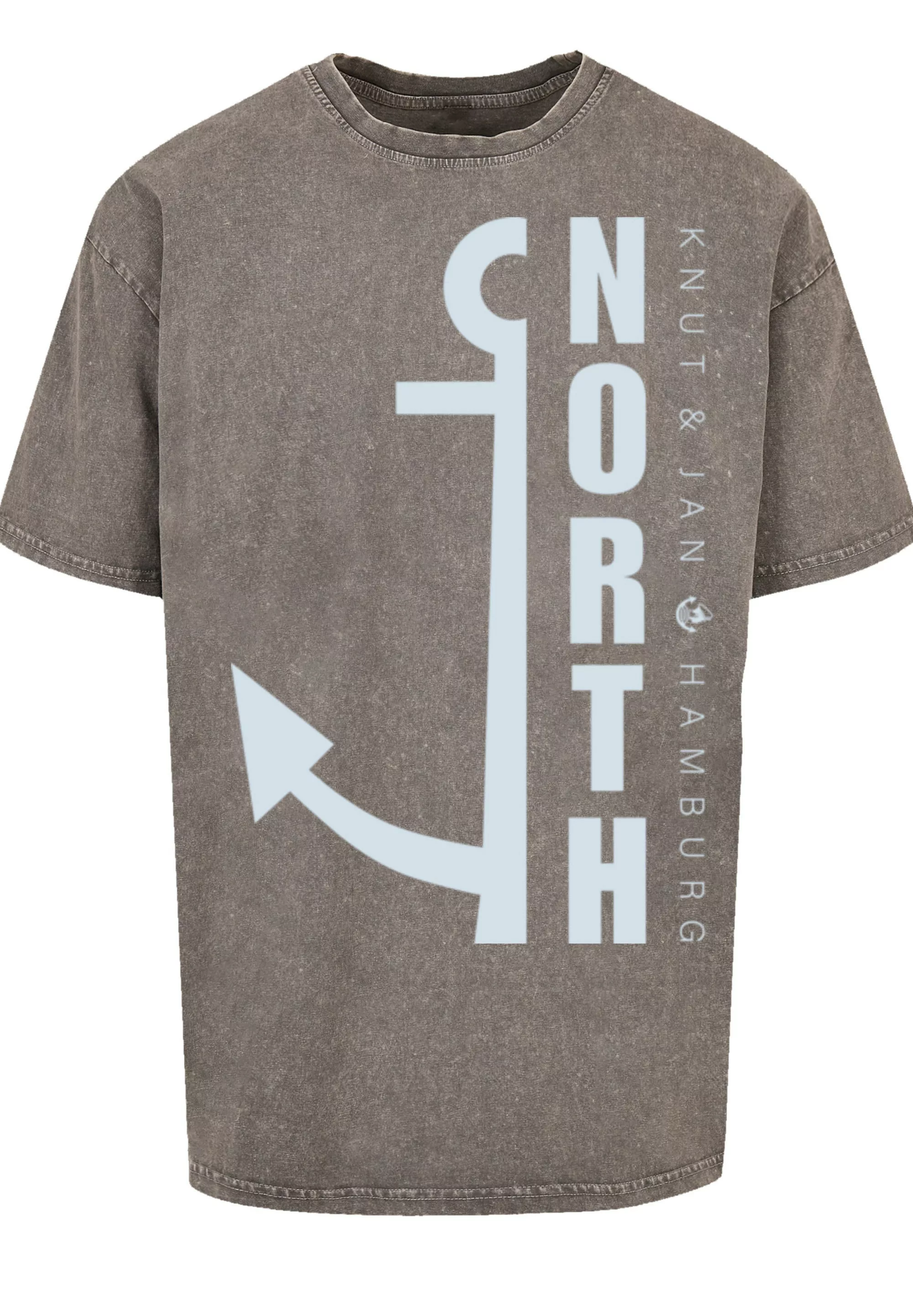 F4NT4STIC T-Shirt "North Anker Knut & Jan Hamburg Blau", Print günstig online kaufen