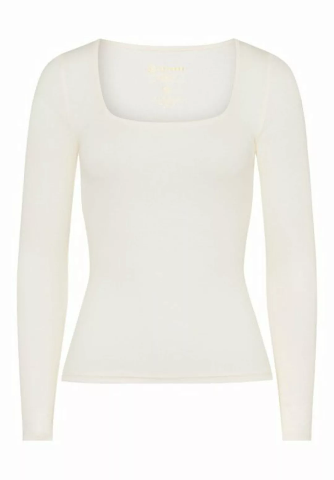 Les Lunes Langarmshirt Abby weicher Ripp Stoff, figurbetontes Longsleeve, r günstig online kaufen