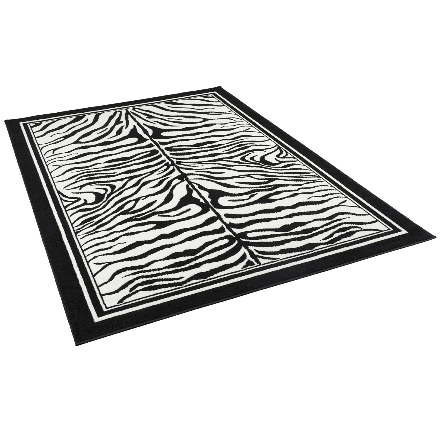 Pergamon Trendline Teppich Zebra Schwarz Weiss 160x230cm günstig online kaufen