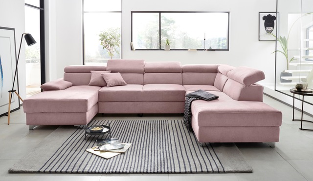 DOMO collection Wohnlandschaft "Mira, inklusive Kopfteilverstellung für meh günstig online kaufen
