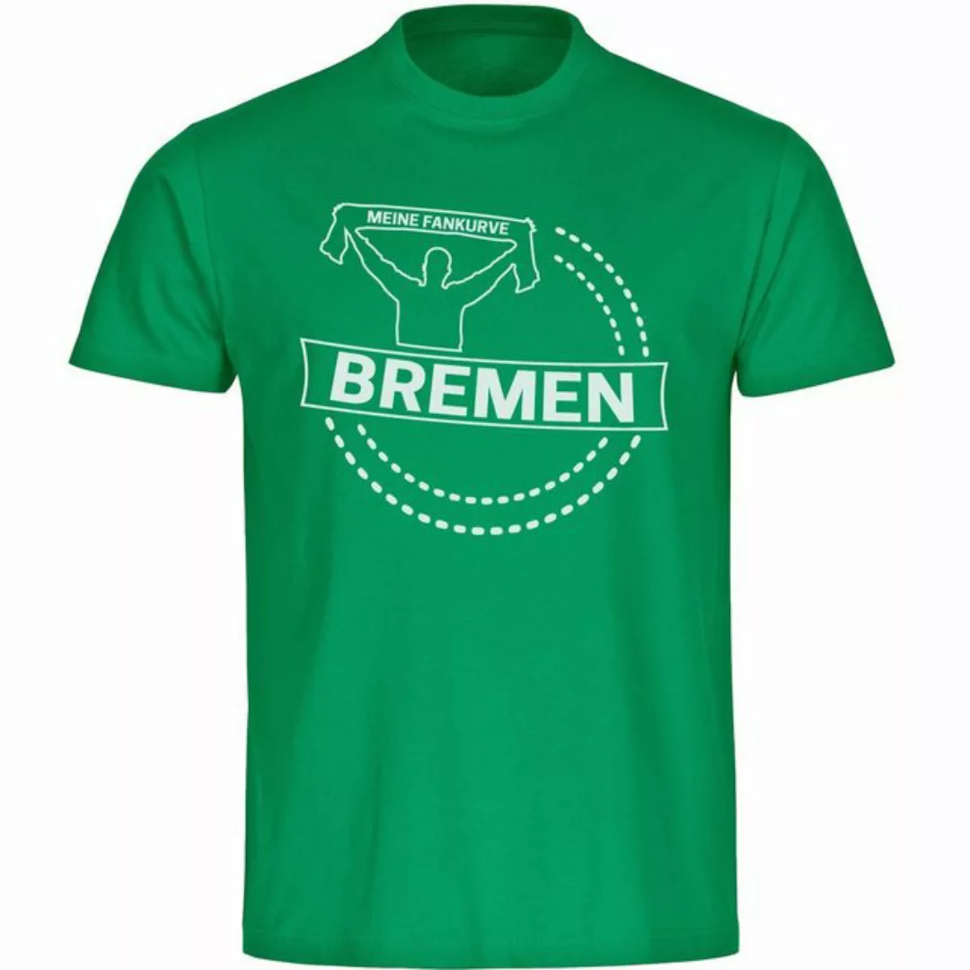 multifanshop T-Shirt Herren Bremen - Meine Fankurve - Männer günstig online kaufen