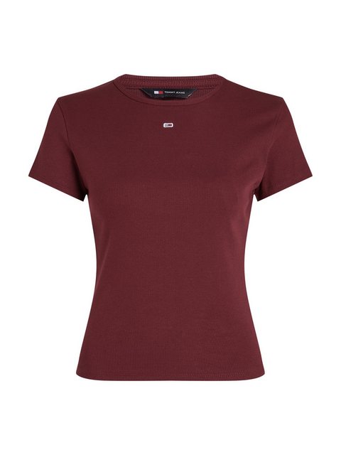 Tommy Jeans T-Shirt Slim Essential Rib Shirt, Rippshirt Rundhalsshirt mit L günstig online kaufen