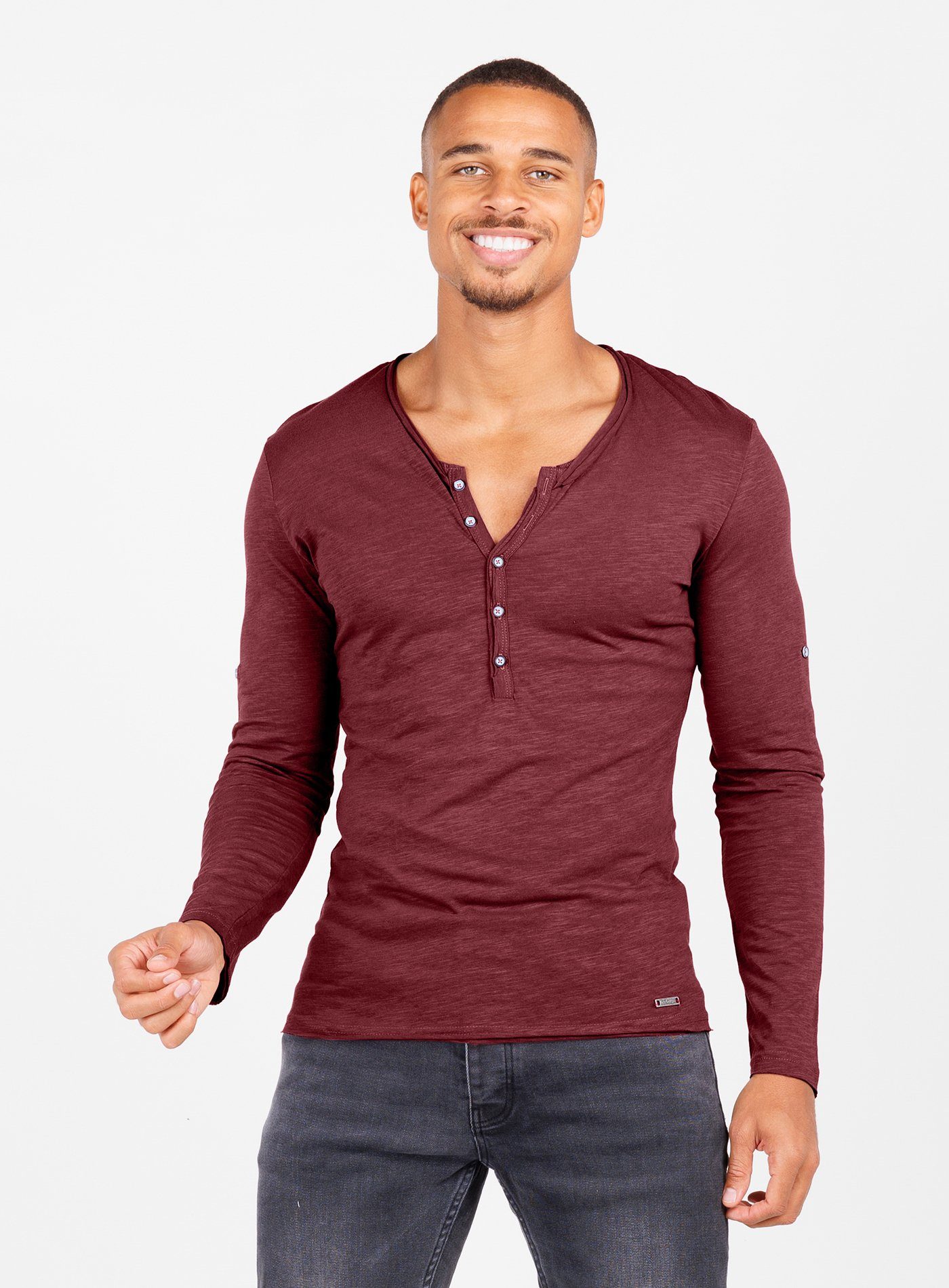 Key Largo Henleyshirt Ginger vintage Look günstig online kaufen