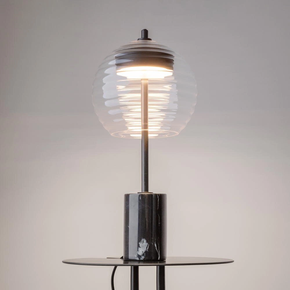 LED Tischleuchte Mystic in Schwarz und Transparent 8W 100lm günstig online kaufen