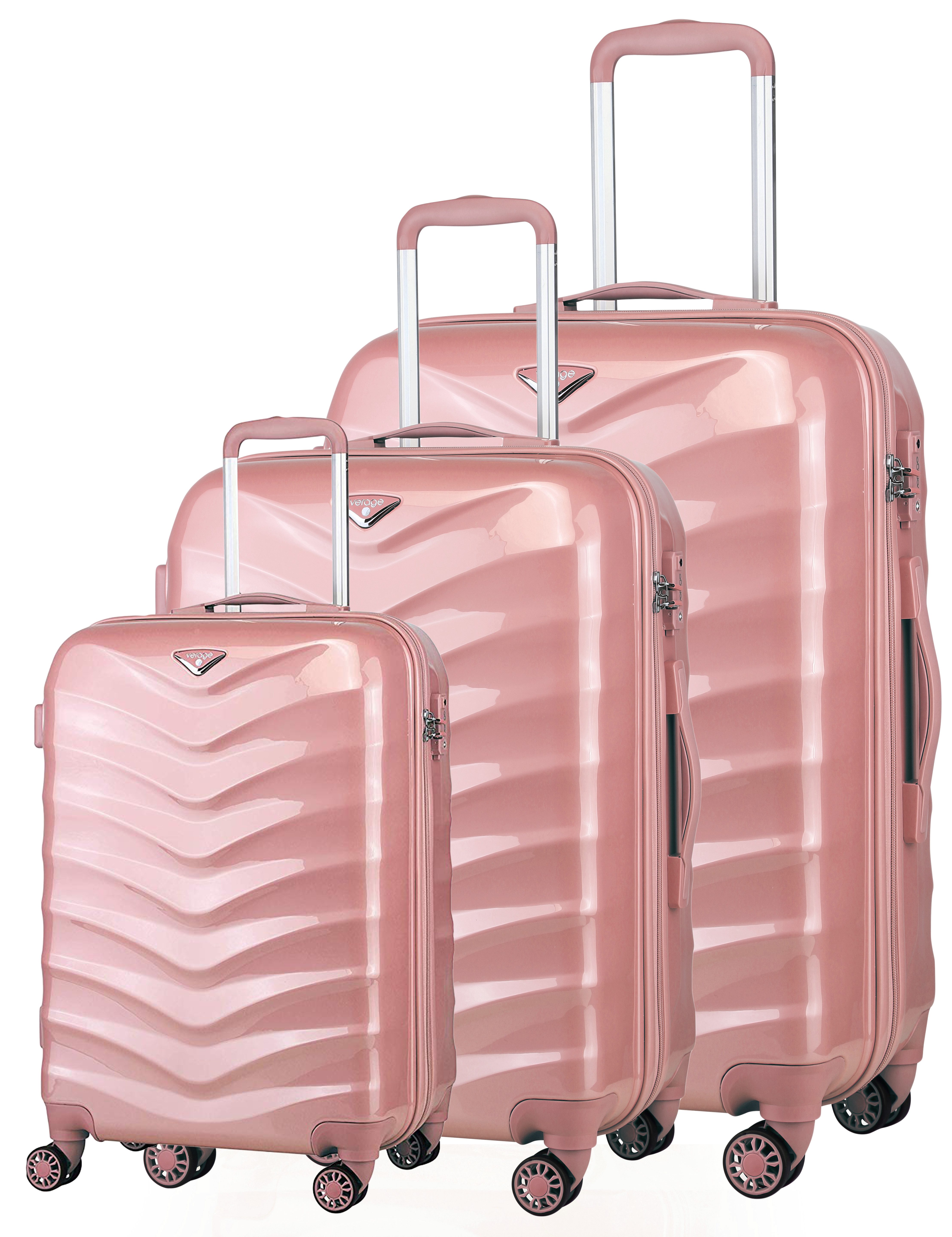 Verage Hartschalen-Trolley Rosagold /Schwarz Reisekoffer, 4 günstig online kaufen