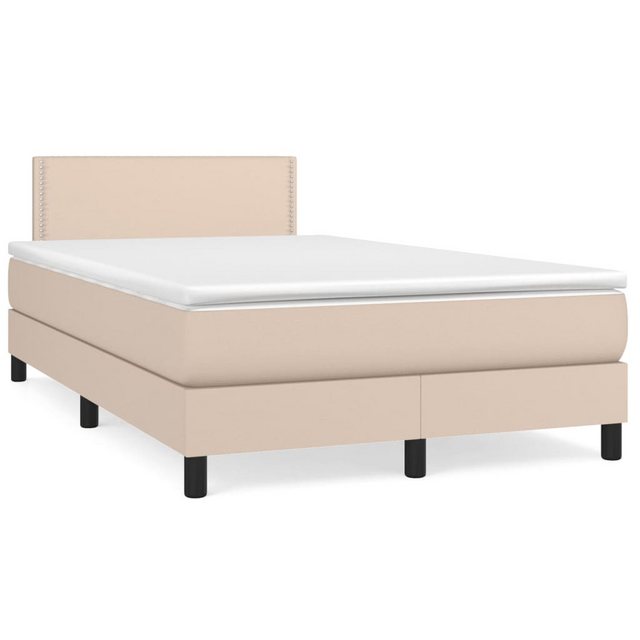 vidaXL Boxspringbett, Boxspringbett Matratze Cappuccino-Braun 120x200cm Kun günstig online kaufen