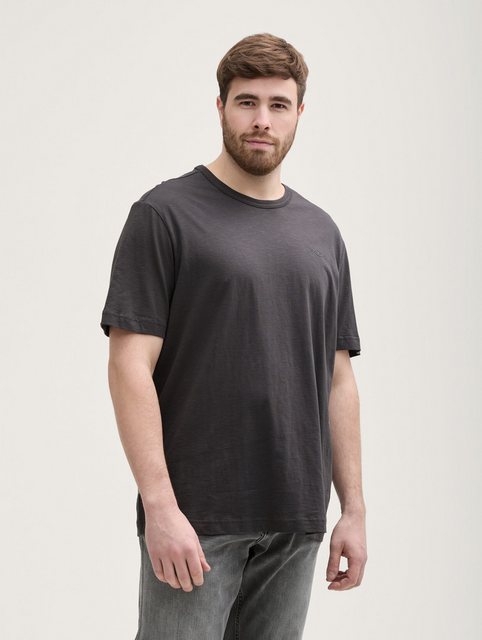 TOM TAILOR PLUS T-Shirt Plus Size - Basic T-Shirt aus Baumwolle günstig online kaufen