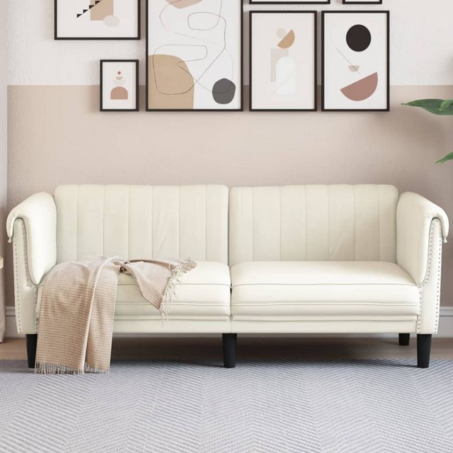 vidaXL Sofa Sofa 2-Sitzer Creme Samt günstig online kaufen