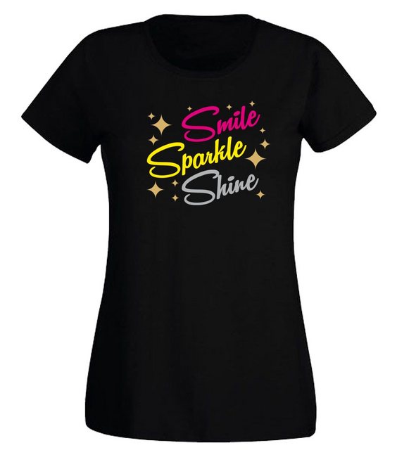G-graphics T-Shirt Damen T-Shirt - Smile Sparkle Shine Slim-fit-Shirt, mit günstig online kaufen