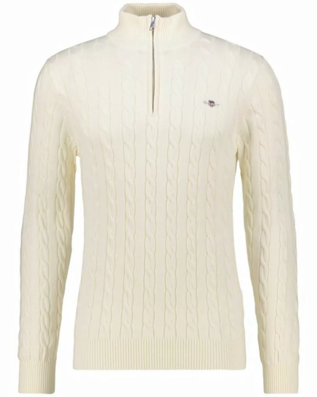 Gant Strickpullover Herren Troyer COTTON CABLE HALF ZIP (1-tlg) günstig online kaufen