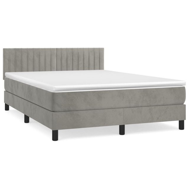 vidaXL Boxspringbett Bett Boxspringbett mit Matratze Samt (140 x 200 cm, He günstig online kaufen