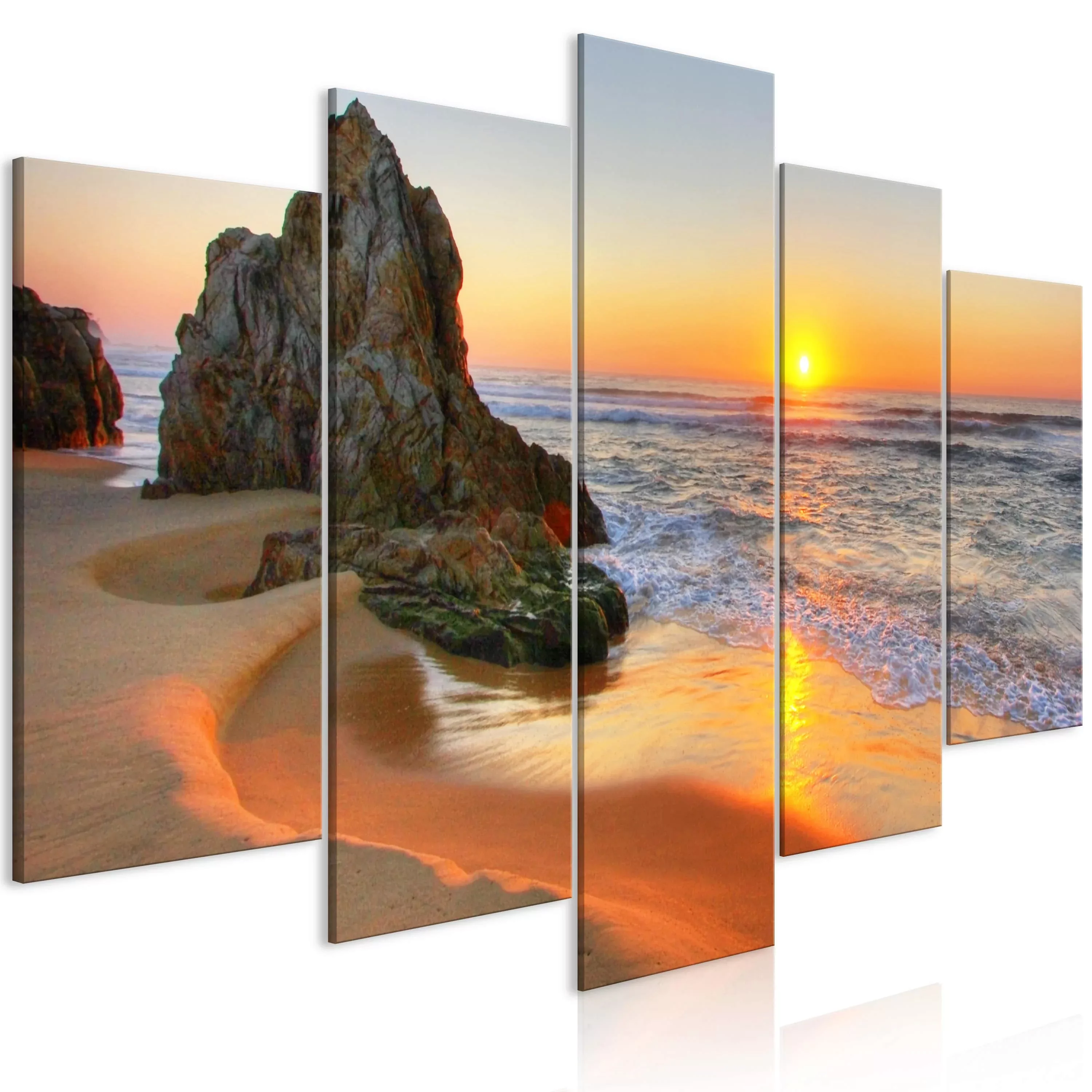 Wandbild - Meeting at Sunset (5 Parts) Wide günstig online kaufen