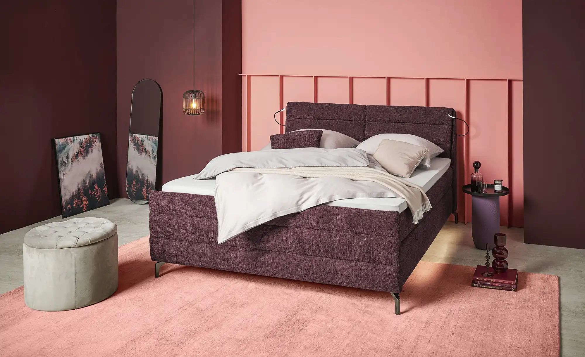 pop Boxspringbett  Maranello ¦ lila/violett ¦ Maße (cm): B: 168 H: 116 Bett günstig online kaufen