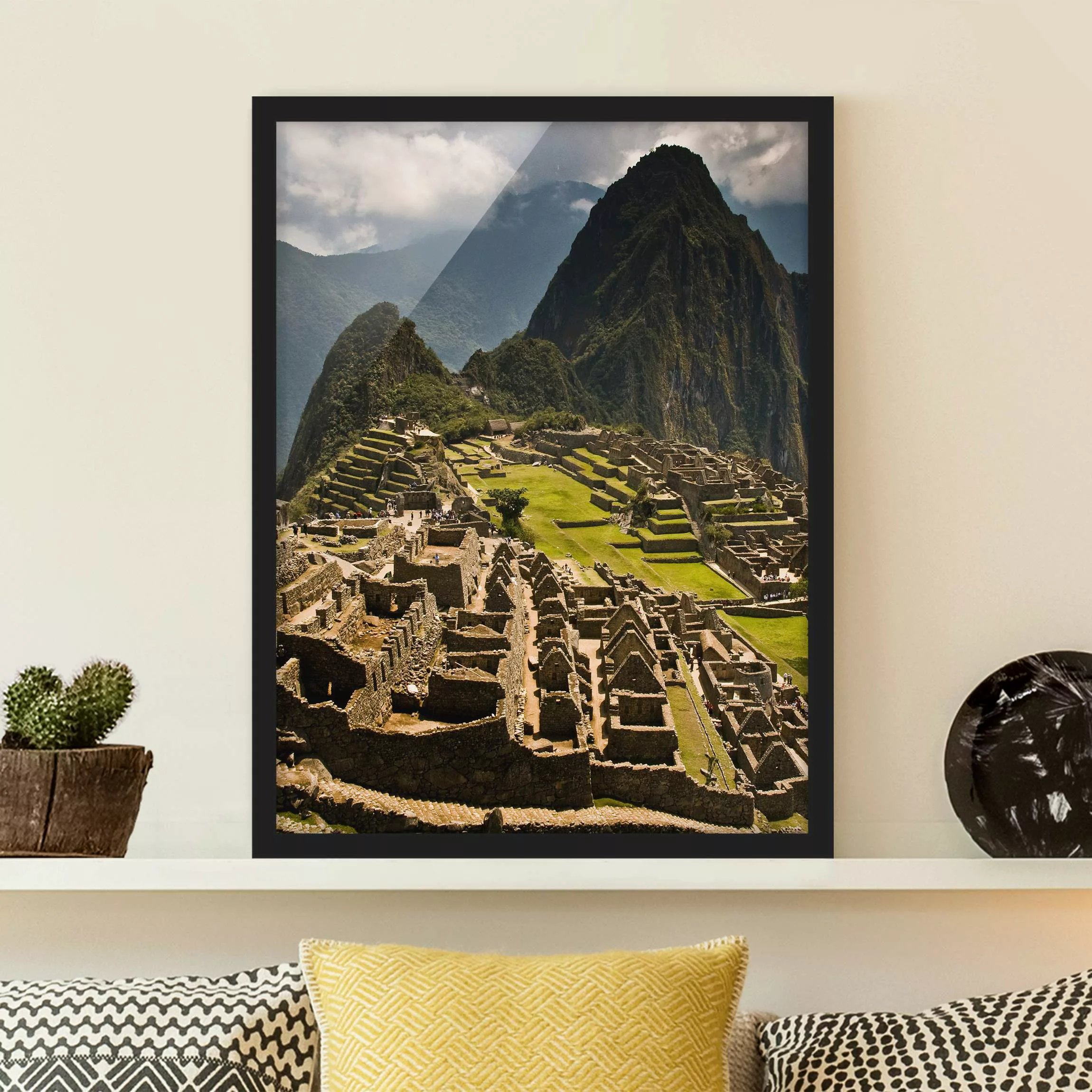 Bild mit Rahmen Natur & Landschaft - Hochformat Machu Picchu günstig online kaufen