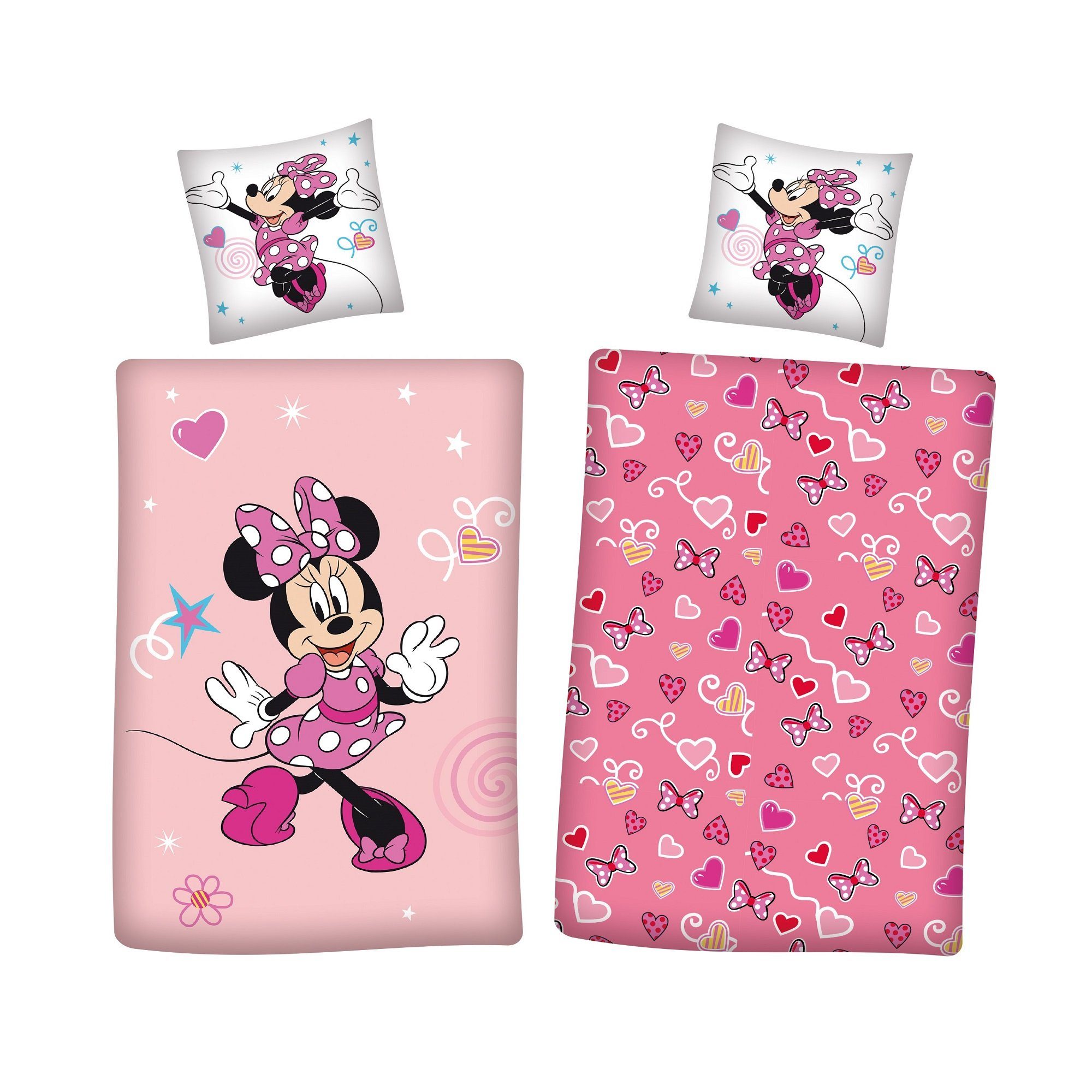 Familando Kinderbettwäsche Disney Minnie Maus 135x200 günstig online kaufen