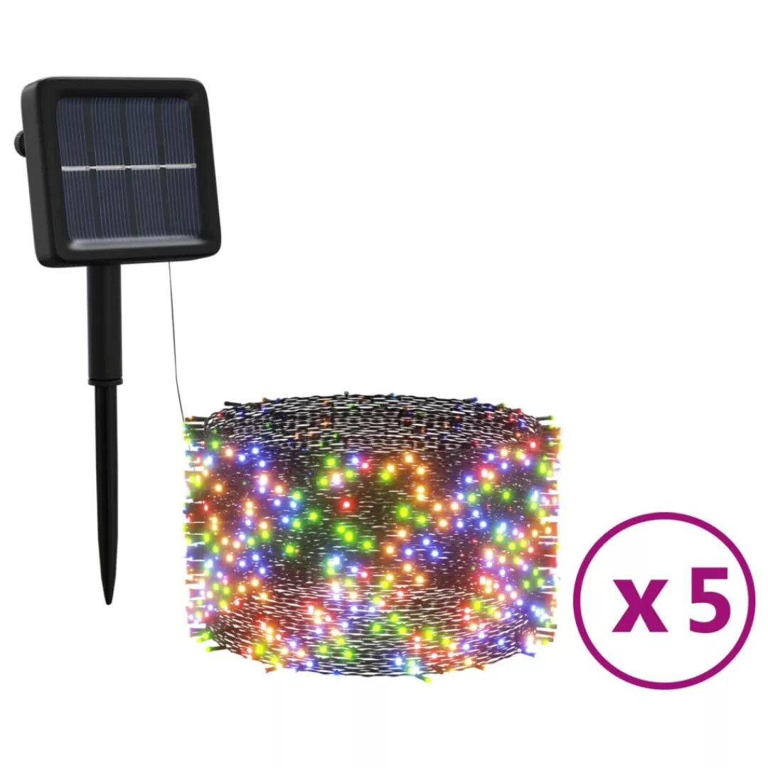 Solar-lichterkette Indoor Outdoor 5 Stk. 5x200 Led Bunt günstig online kaufen