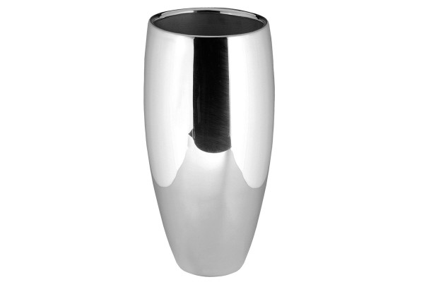 AFRICA hohe Vase silber-glänzend Ø 14 cm, Höhe 28 cm günstig online kaufen