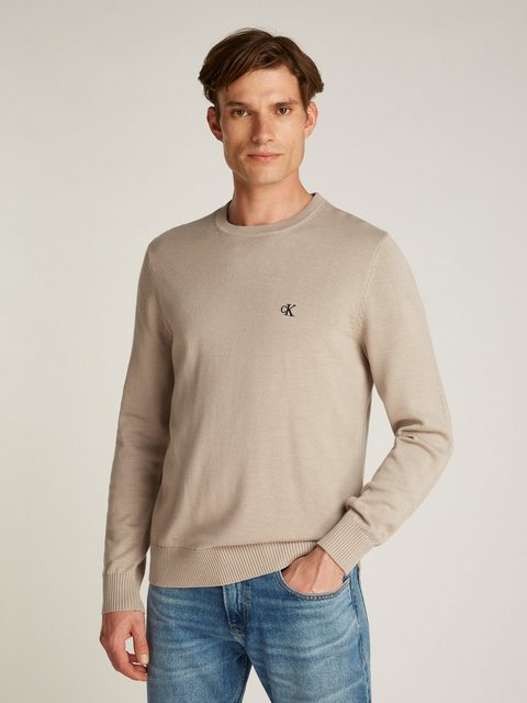 Calvin Klein Jeans Rundhalspullover MODERN CREW NECK SWEATER Logodruck, Run günstig online kaufen