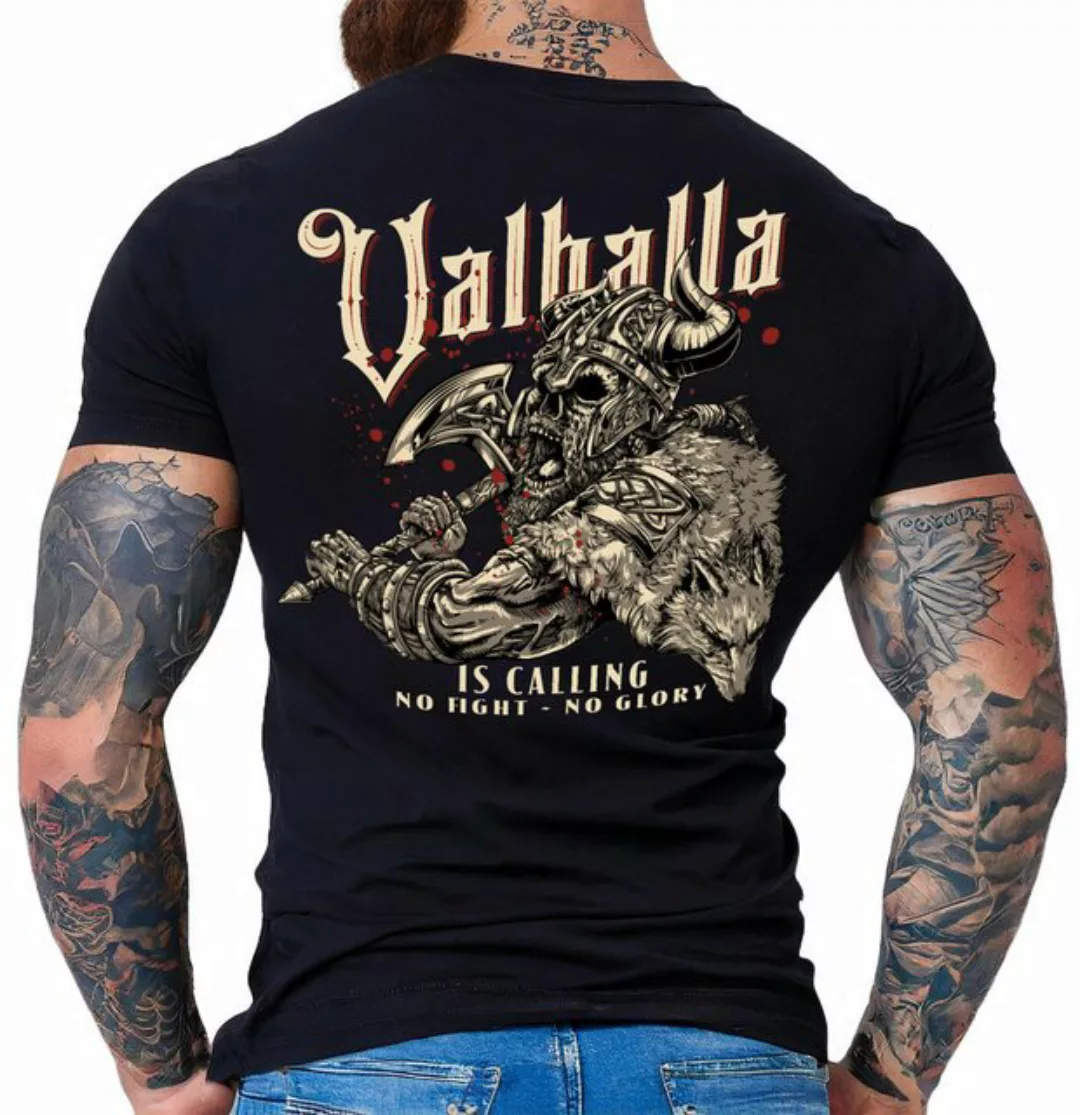 LOBO NEGRO® T-Shirt für Wikinger Nordmann Keltic Fans: Valhalla is Calling günstig online kaufen