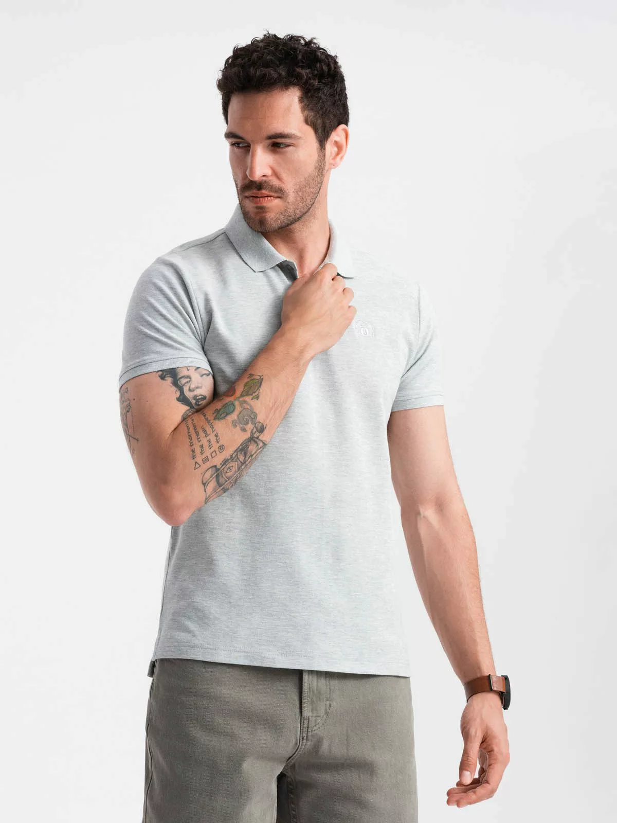 OMBRE Poloshirt Herren-Poloshirt aus Piqué-Strick BASIC günstig online kaufen