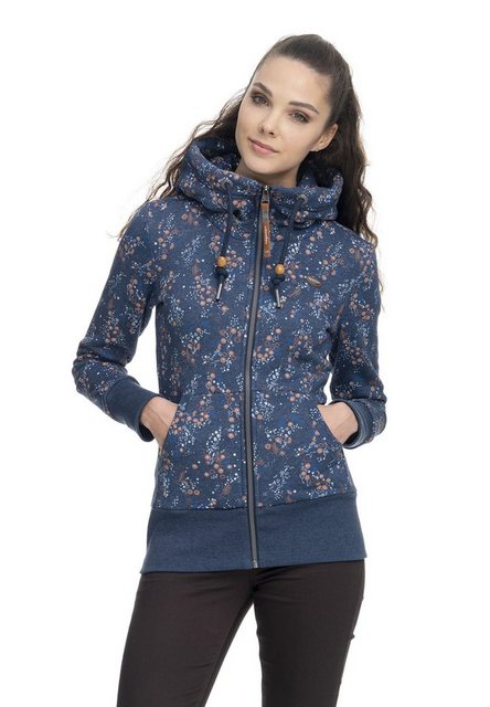 Ragwear Sweatshirt Ragwear Damen Zipper NESKA PRINT ZIP 2221-30043 Navy 202 günstig online kaufen