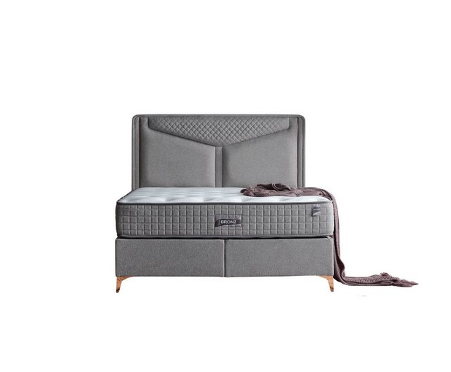 Villa Möbel Boxspringbett Bronz (Bett Set, Bett Set aus Bettkasten, Kopftei günstig online kaufen