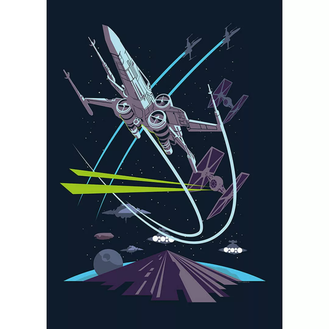 Komar Wandbild Star Wars Classic Vector X-Wing Star Wars B/L: ca. 50x70 cm günstig online kaufen