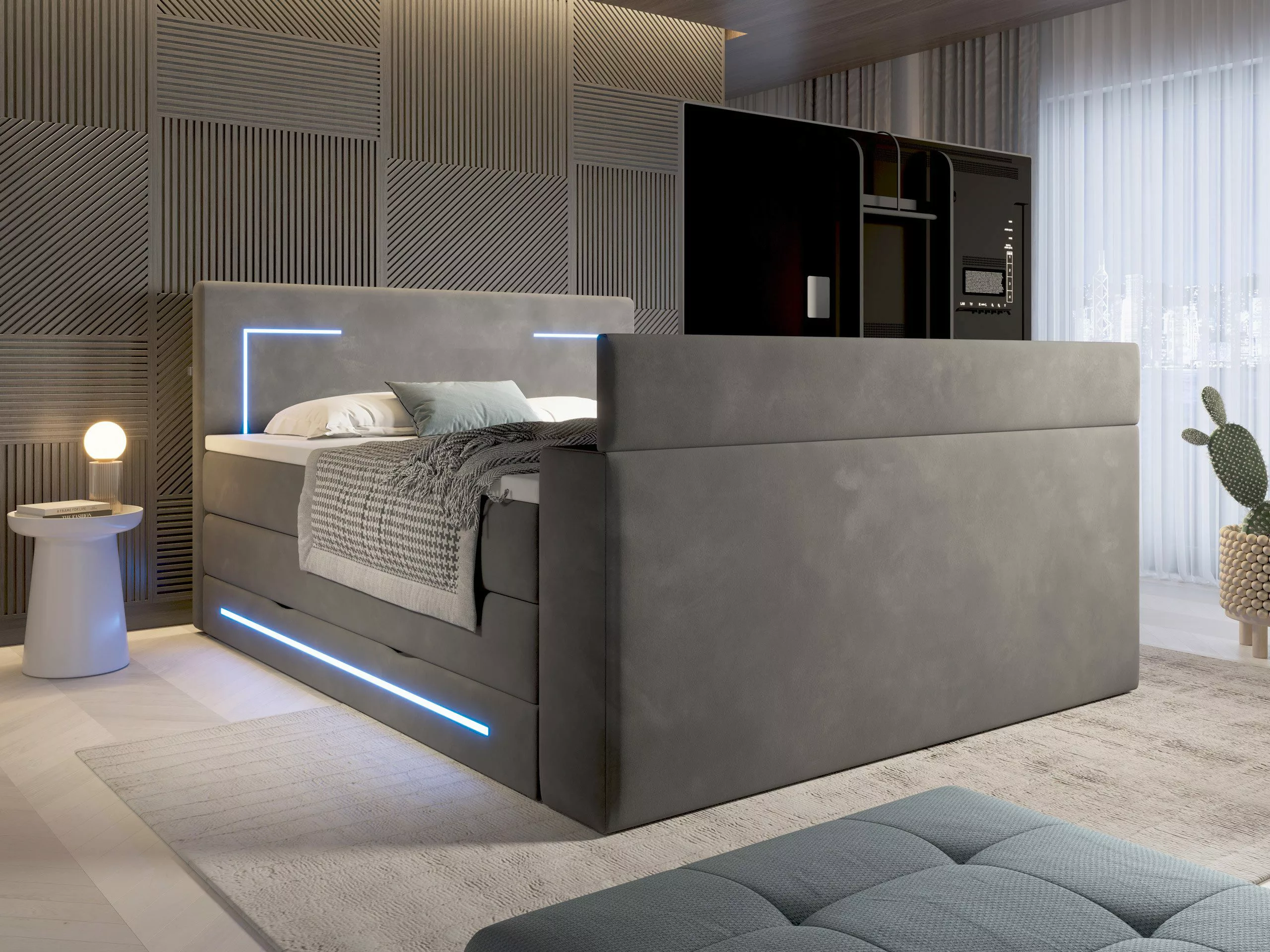 wonello Boxspringbett Monaco mit TV-Lift, mit günstig online kaufen