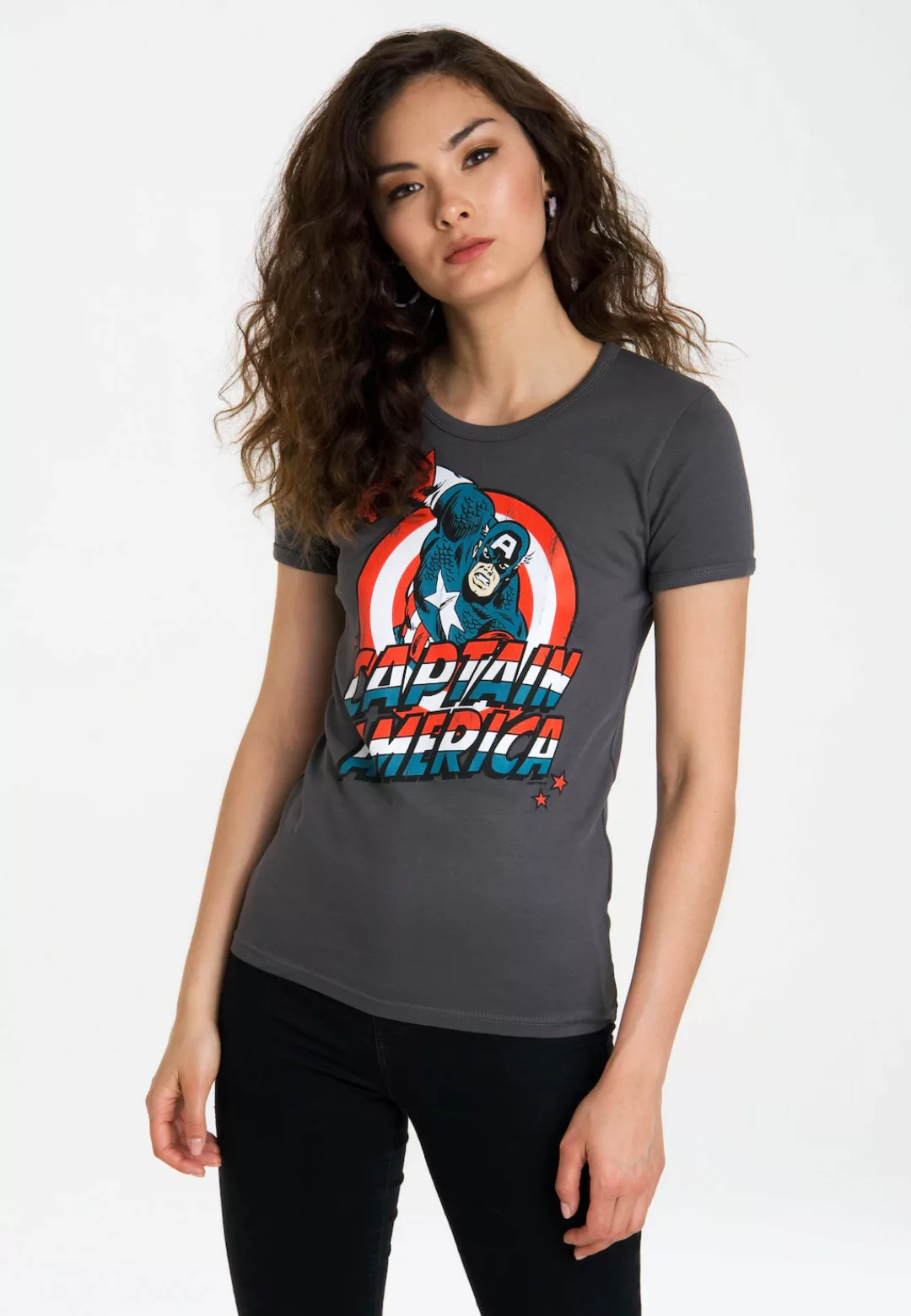 LOGOSHIRT T-Shirt "Captain America", mit lizenzierten Originaldesign günstig online kaufen