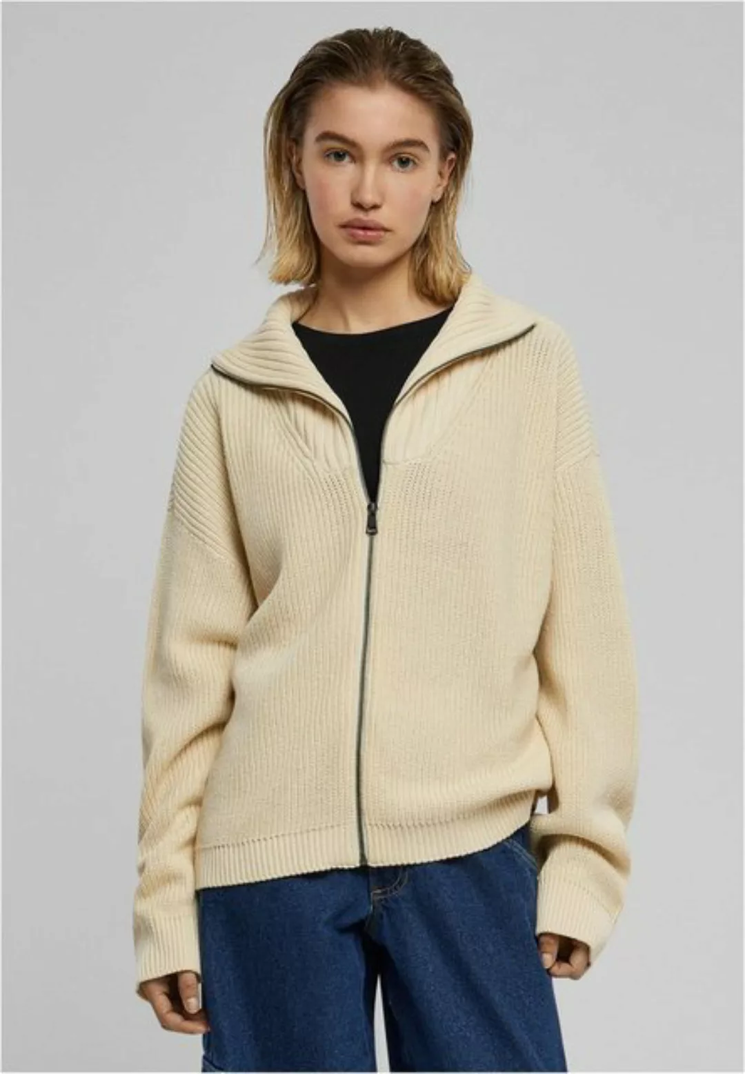 URBAN CLASSICS Cardigan Ladies Knitted Zip Cardigan günstig online kaufen