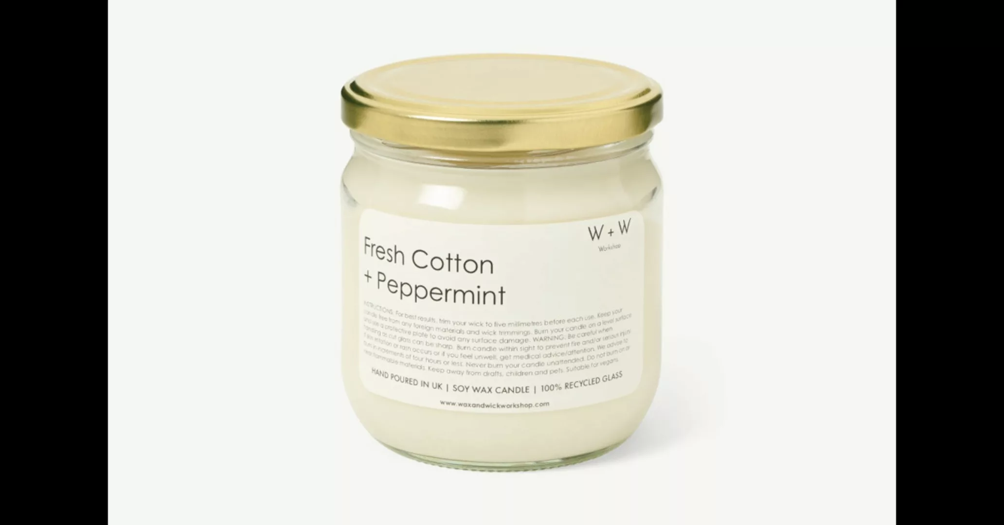 Wax + Wick Fresh Cotton & Peppermint Kerze - MADE.com günstig online kaufen