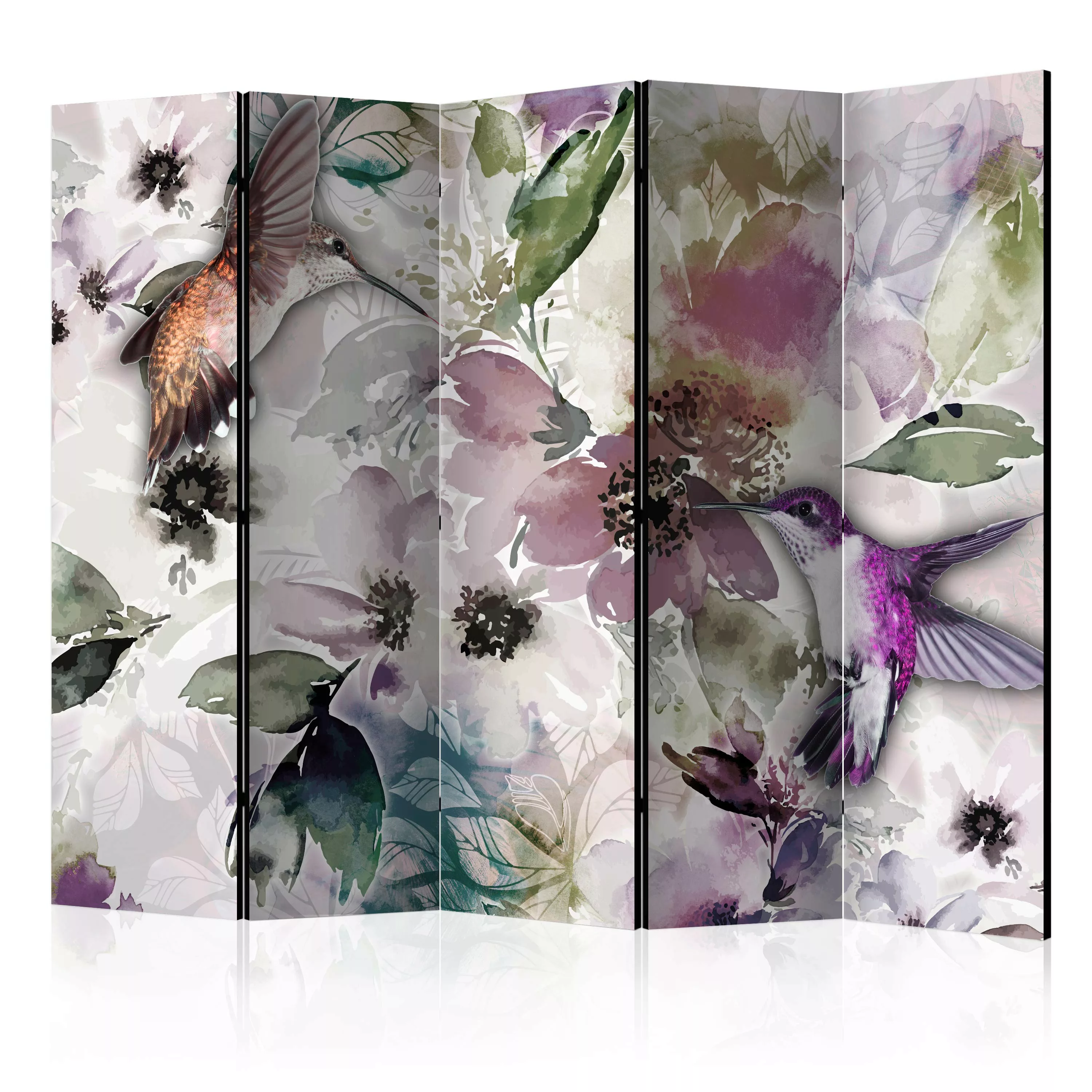 5-teiliges Paravent - Nature In Watercolor Ii [room Dividers] günstig online kaufen